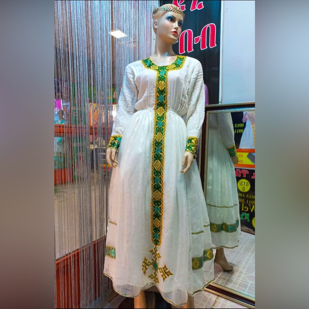 Ethiopian, eritrean traditional woman’s dress